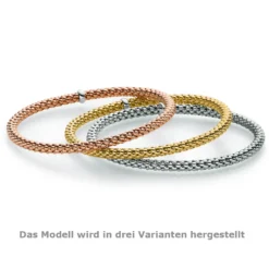 Himbeer-Armband Armreif Armschmuck elastisch 4mm 585 Gold Gelbgold stretch