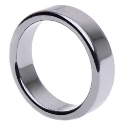 Hämatit Ring Fingerring Fingerschmuck Unisex schlicht flach glatt grau