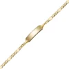Identbändchen Armband Armkette Armschmuck, 585 Gelbgold, 14cm, Kinder