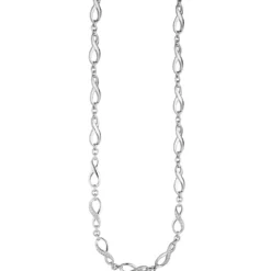 Kette Collier Halskette Unendlichkeit Zeichen 925 Silber mit Zirkonia 48cm Damen