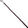 Kette Collier im Verlauf Edelsteinkette, Granat, Federring, 45cm