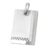 Ketten-Anhänger 30x20mm Gravurplatte mit Muster am Rand rechteckig 925 Silber