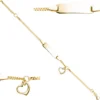 Kinder Armband Gravurplatte Schildband mit Herz Herzchen, 333 Gelbgold, 12-14cm