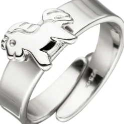 Kinderring Pferd Pony Ring für Kinder 925 Silber Silberring verstellbare Größe
