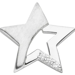 Kinder Schmuck-Set Stern 925 Silber mit Zirkonia Ohrstecker Anhänger Kette 38cm