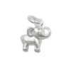 Kleiner Anhänger 8x9mm Elefant vollplastisch aus 925 Silber glänzend Kinder