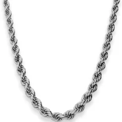 Kordelkette im Verlauf Kette Collier Halskette aus 925 Silber rhodiniert 45cm