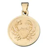 Krebs - Ketten Anhänger Goldanhänger 333 Gold rund Halsschmuck Unisex