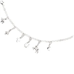 Kreuz Anhänger 8x12,1mm Einhänger Charm Charms aus 925 Silber rhodiniert Damen