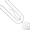 Lange Halskette Collier aus Edelstahl mit Anhänger Kreis-Muster Halsschmuck 80cm