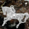 Massiver Kettenanhänger Anhänger 32x25mm Pferd 925 Echt Silber Unisex