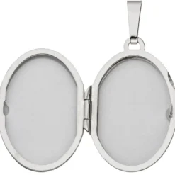 Medaillon Amulett Anhänger 29,2x40mm zum Öffnen aus 925 Echt Silber für Damen