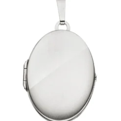 Medaillon Amulett Anhänger 21,4x31mm zum Öffnen aus 585 Weißgold Gold