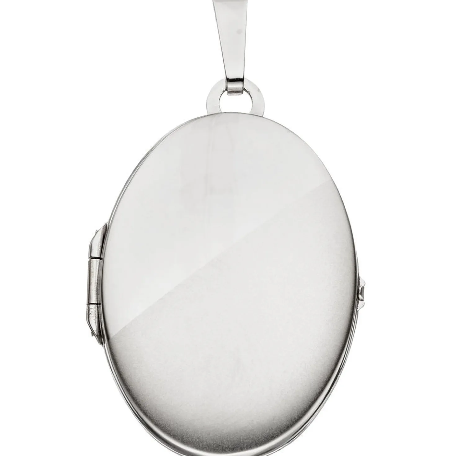 Medaillon Amulett Anhänger 21,4x31mm zum Öffnen aus 585 Weißgold Gold