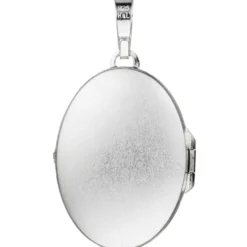 Medaillon Anhänger zum Öffnen 2 Fotos mit Muster Abstrakt 925 Silber matt