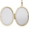 Medaillon Baum Anhänger 29,2x40mm zum Öffnen 2 Fotos 585 Gold Gelbgold oval