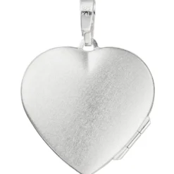 Medaillon 2 Fotos Herz mit Flügel Anhänger 28,8x29,7mm zum Öffnen 925 Silber