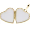 Medaillon Herz Anhänger 20,9x22,2mm zum Öffnen mit Zirkonia 333 Gold Gelbgold