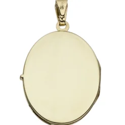 Medaillon mit Muster, Anhänger zum Öffnen, Amulett, 585 Gold Gelbgold