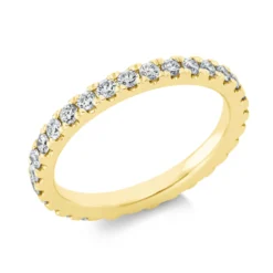 Memoire Ring aus 585 Gold Gelbgold 28 Brillanten 0,79ct TW-SI B:2,5mm
