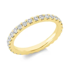 Memoire Ring aus 750 Gold Gelbgold 28 Brillanten 0,91ct TW-SI B:2,6mm