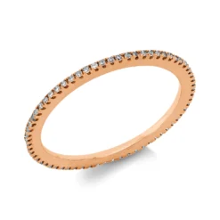 Memoire Ring aus 750 Gold Rotgold 66 Diamanten 0,14ct TW-SI B:1mm
