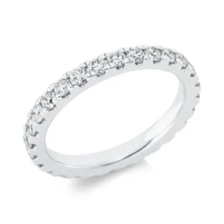 Memoire Ring aus 585 Gold Weißgold 26 Brillanten 1,21ct TW-SI B:2,7mm