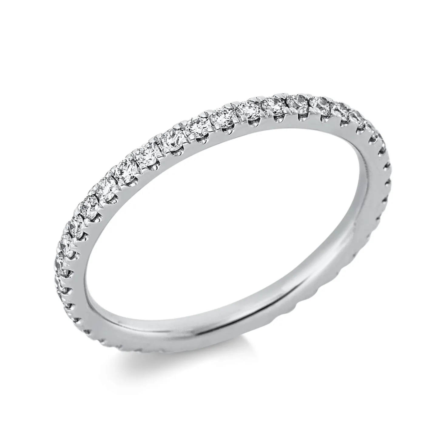 Memoire Ring aus 750 Gold Weißgold 36 Brillanten 0,44ct TW-SI B:1,9mm