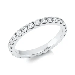 Memoire Ring aus 750 Gold Weißgold 27 Brillanten 1,11ct W-SI B:2,3mm