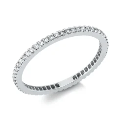 Memoire Ring aus 750 Gold Weißgold 55 Brillanten 0,32ct W-SI B:1,4mm