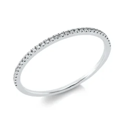 Memoire Ring aus 750 Gold Weißgold 33 Brillanten 0,07ct W-SI H:0,9mm