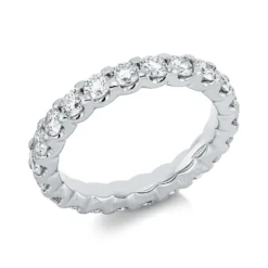 Memoire Ring aus 750 Gold Weißgold 22 Brillanten 2,12ct TW-SI B:3,3mm