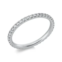 Memoire Ring aus 585 Gold Weißgold 36 Brillanten 0,45ct TW-SI B:1,9mm