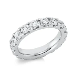 Memoire Ring aus 750 Gold Weißgold 16 Brillanten 3,72ct TW-SI B:4,3mm
