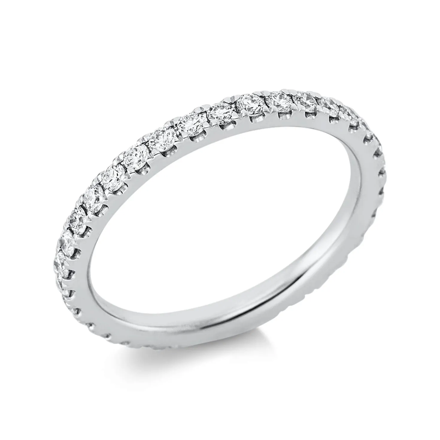 Memoire Ring aus 950 Platin 31 Brillanten 0,64ct TW-SI B:2,1mm