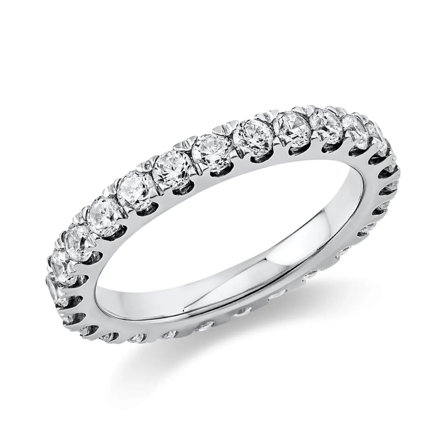 Memoire Ring aus 950 Platin 26 Brillanten 1,06ct TW-SI B:2,8mm