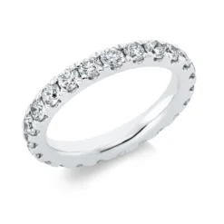 Memoire Ring aus 950 Platin 22 Brillanten 1,8ct TW-SI B:3,1mm