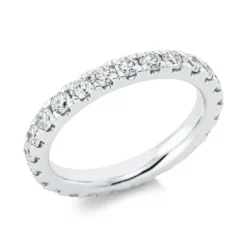 Memoire Ring aus 950 Platin 23 Brillanten 1,58ct TW-SI B:3mm
