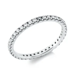 Memoire Ring aus 750 Weißgold 39 Brillanten 0,43ct TW-VSI/SI B:1,7mm