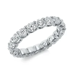Memoire Ring aus 750 Weißgold 19 Brillanten 2,72ct TW-VSI/SI B:3,3mm