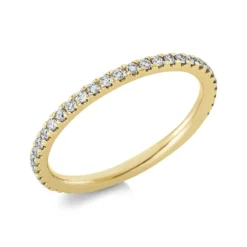 Memoire Ring schmal aus 750 Gelbgold 40 Brillanten 0,36ct TW-SI B:1,7mm
