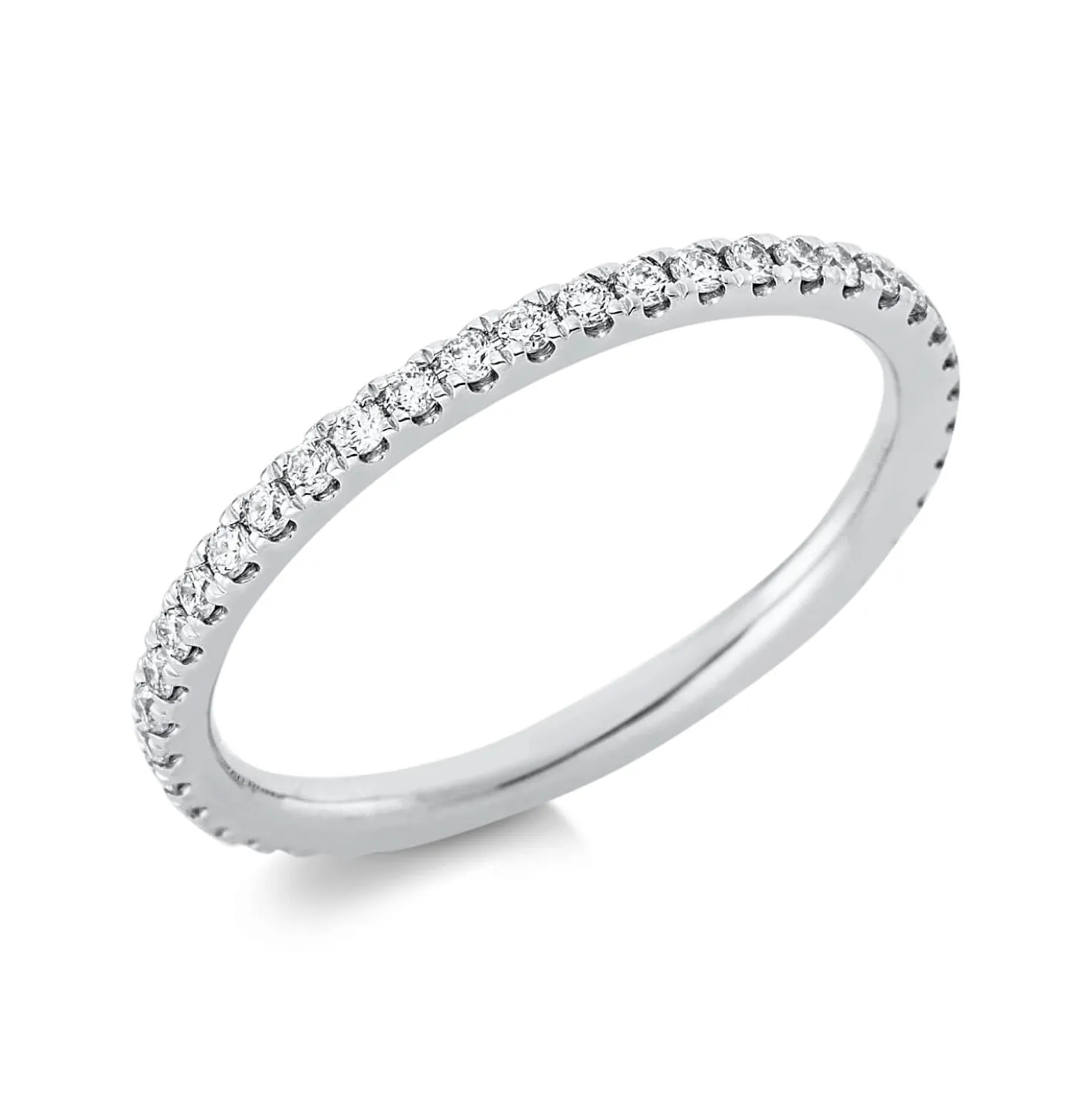 Memoire Ring schmal aus 950 Platin 40 Brillanten 0,37ct TW-SI B:1,7mm