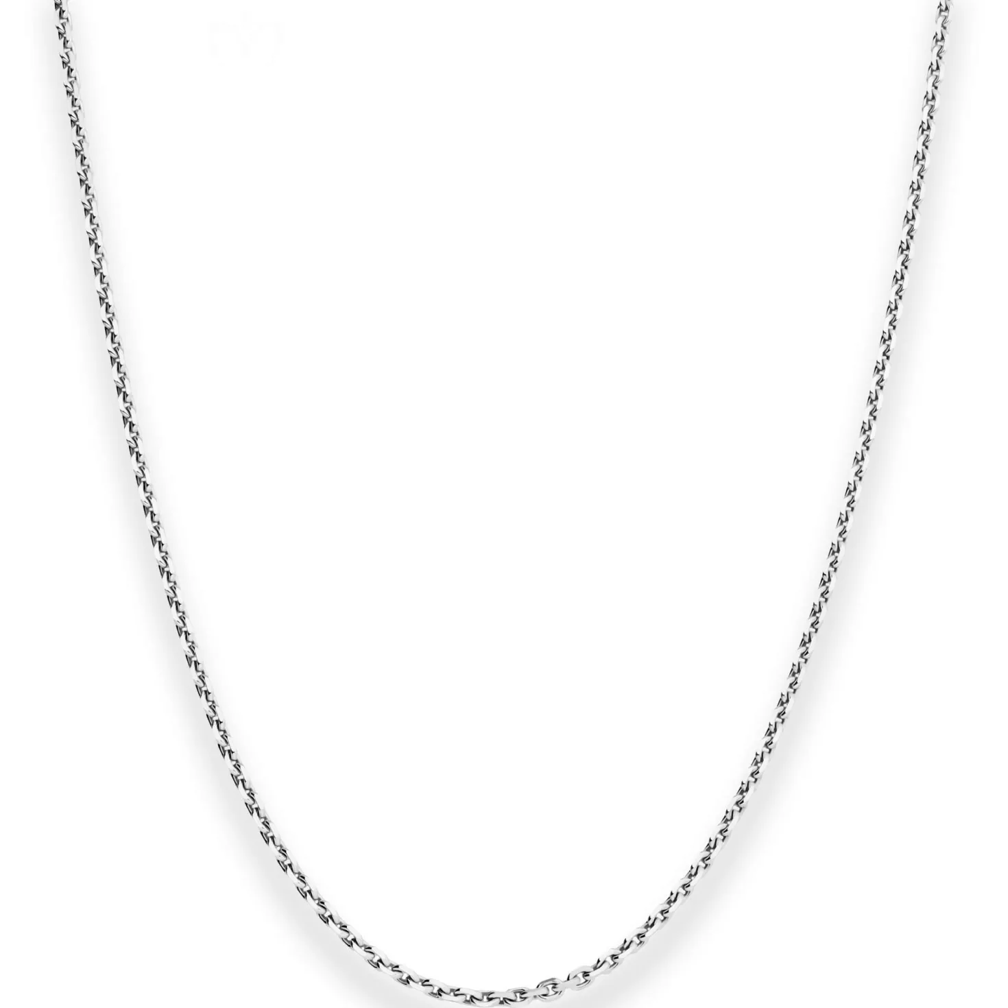 1,9mm Ankerkette diamantiert Collier Halskette aus 925 Silber rhodiniert 45cm