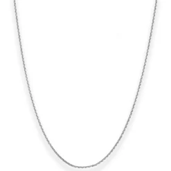 1,3mm Ankerkette diamantiert Collier 925 Silber rhodiniert 45cm mit Zwischenöse