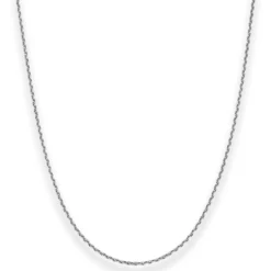 1,7mm Ankerkette diamantiert Collier Halskette aus 925 Silber rhodiniert 70cm