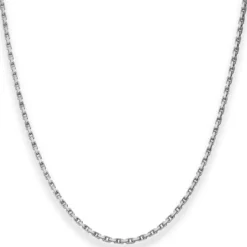 1,7mm Ankerkette diamantiert Collier Halskette aus 925 Silber rhodiniert 55cm
