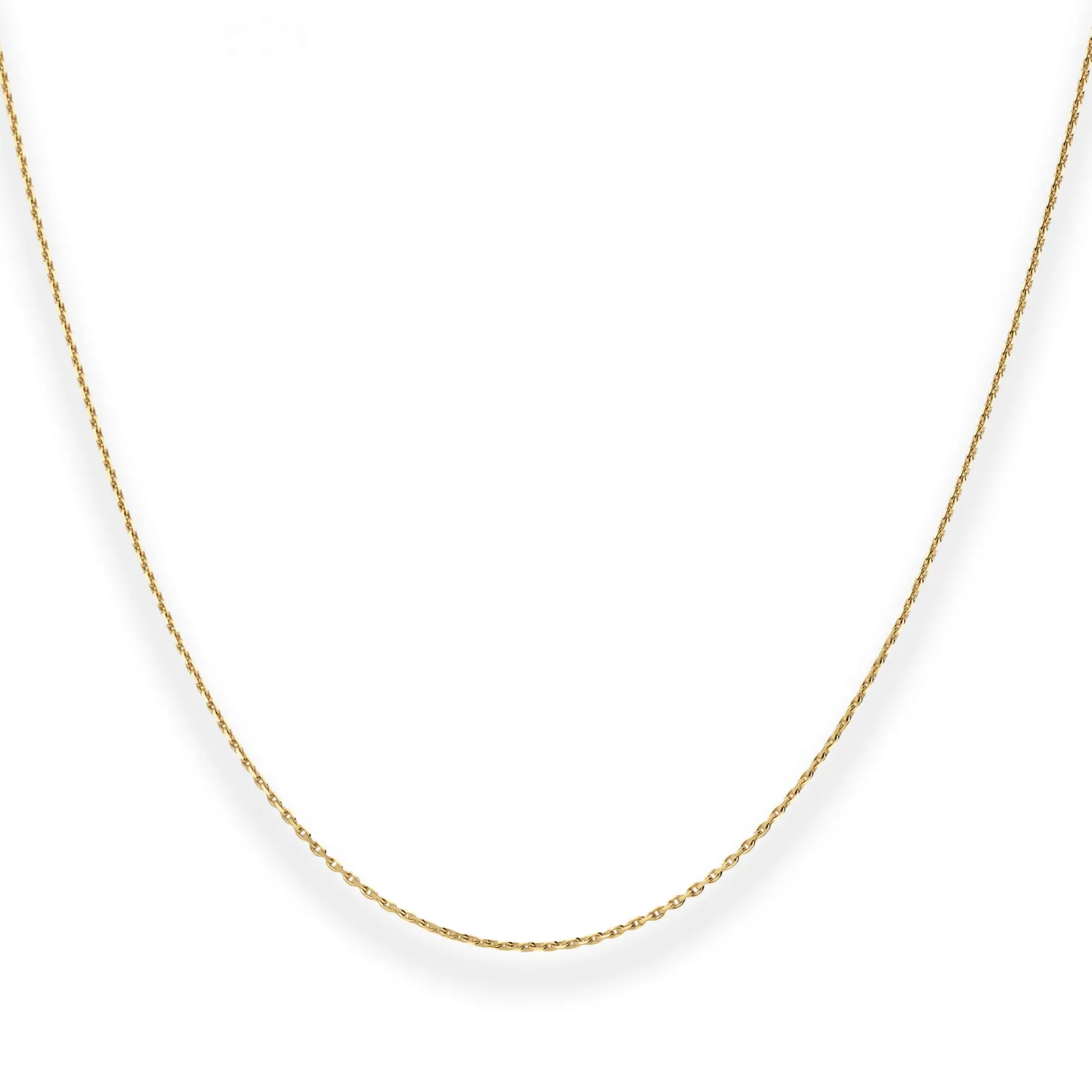 1,2mm Ankerkette diamantiert Collier Halskette aus 333 Gold Gelbgold 38cm
