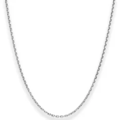 1,9mm Ankerkette diamantiert Collier Halskette aus 925 Silber rhodiniert 55cm