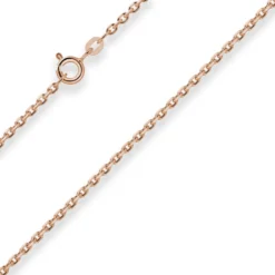 1,9mm Ankerkette diamantiert Kette Collier Halskette aus 585 Gold Rotgold 45cm