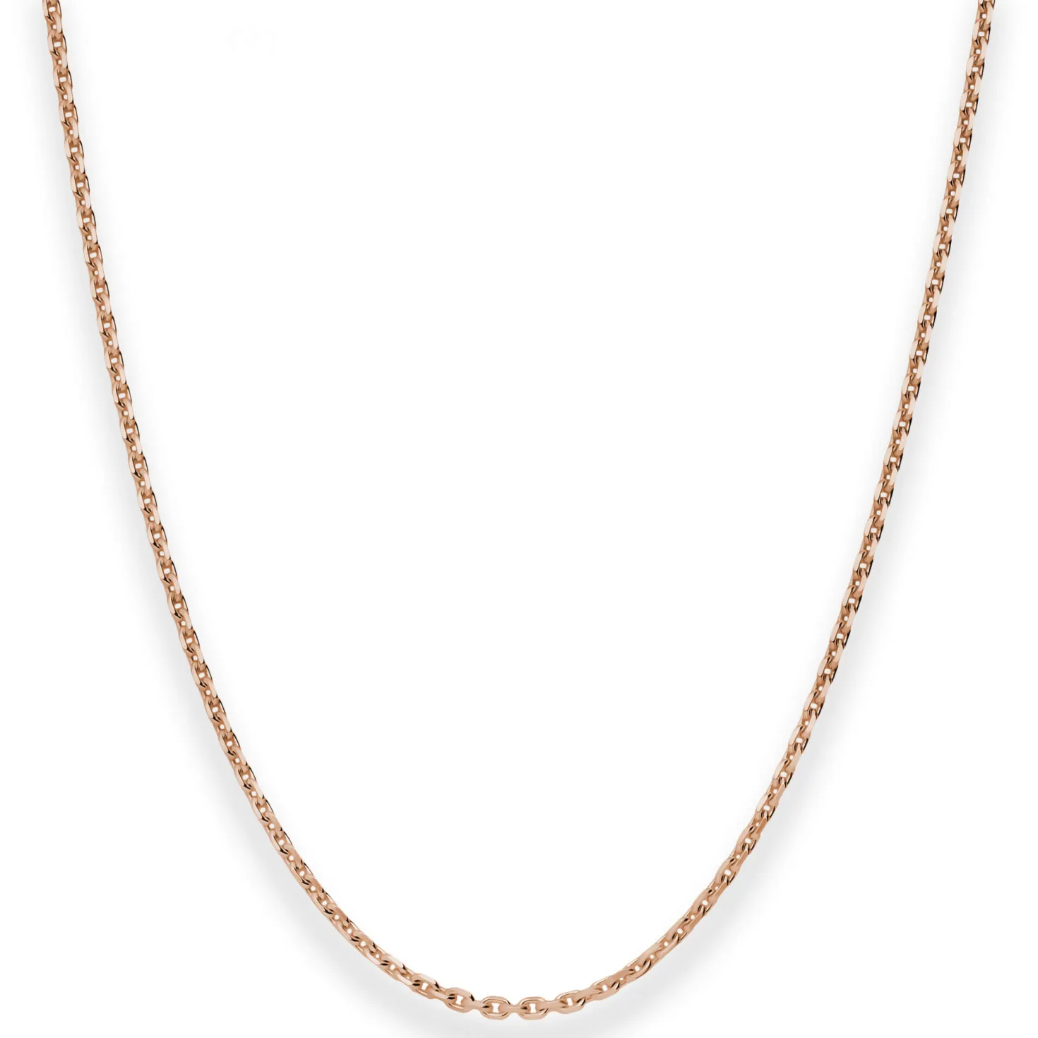 1,9mm Ankerkette diamantiert Kette Collier Halskette aus 585 Gold Rotgold 45cm